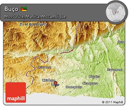 Physical Panoramic Map of Buço