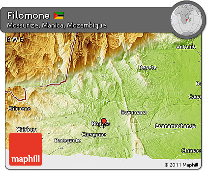 Physical Panoramic Map of Filomone