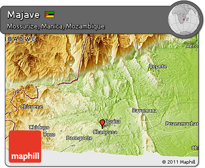 Physical Panoramic Map of Majave
