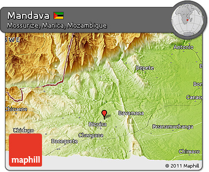 Physical Panoramic Map of Mandava