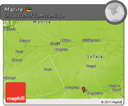 Physical Panoramic Map of Marire