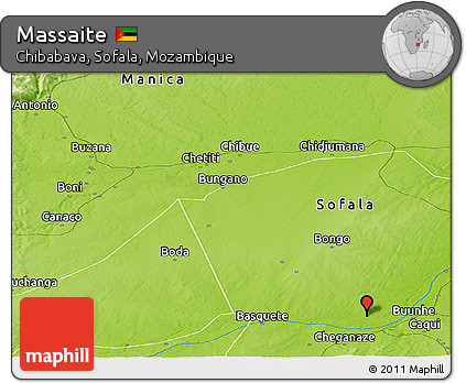 Physical Panoramic Map of Massaite
