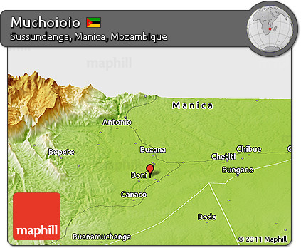 Physical Panoramic Map of Muchoioio