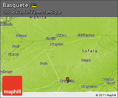 Physical Panoramic Map of Basquete