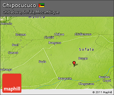 Physical Panoramic Map of Chipocucuco