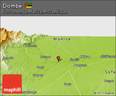 Physical Panoramic Map of Dombé