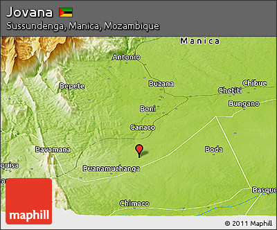Physical Panoramic Map of Jovana