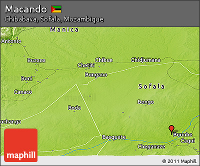 Physical Panoramic Map of Macando