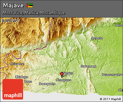 Physical Panoramic Map of Majave