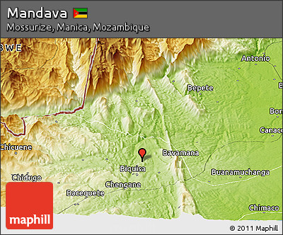 Physical Panoramic Map of Mandava