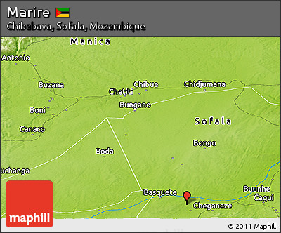 Physical Panoramic Map of Marire