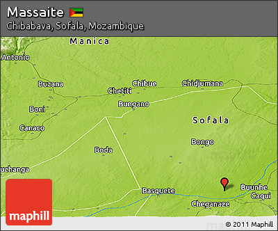 Physical Panoramic Map of Massaite