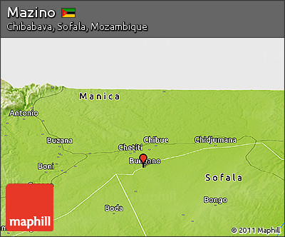 Physical Panoramic Map of Mazino
