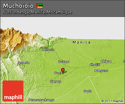 Physical Panoramic Map of Muchoioio