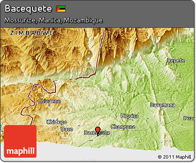 Physical Panoramic Map of Bacequete