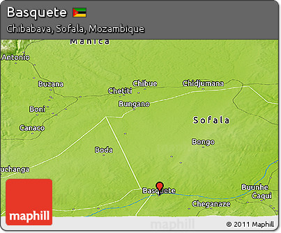 Physical Panoramic Map of Basquete