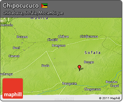 Physical Panoramic Map of Chipocucuco