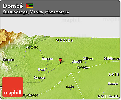 Physical Panoramic Map of Dombé