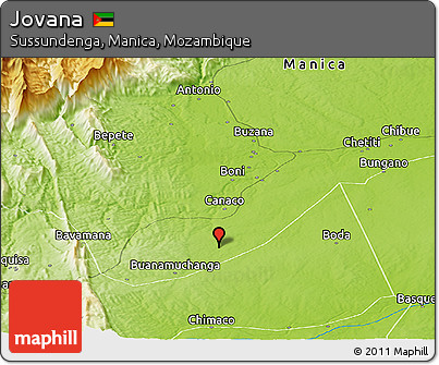 Physical Panoramic Map of Jovana
