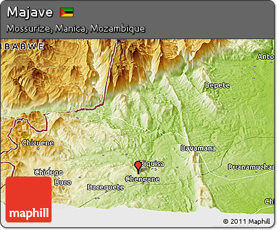 Physical Panoramic Map of Majave