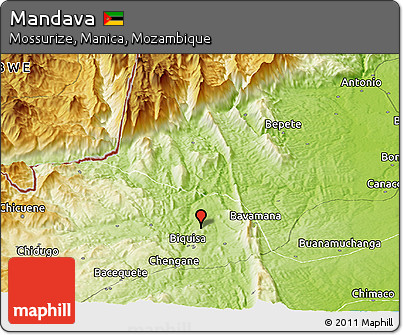 Physical Panoramic Map of Mandava