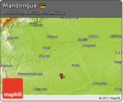 Physical Panoramic Map of Mandongue