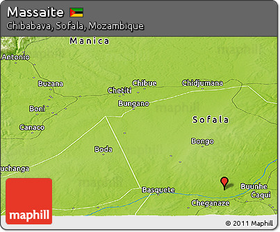 Physical Panoramic Map of Massaite