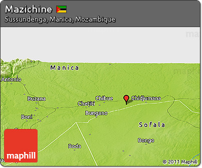 Physical Panoramic Map of Mazichine