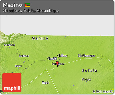 Physical Panoramic Map of Mazino
