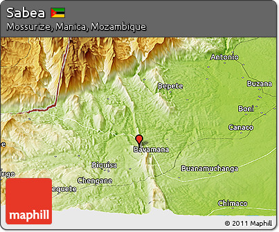 Physical Panoramic Map of Sabea