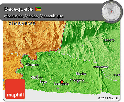 Political Panoramic Map of Bacequete