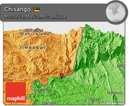Political Panoramic Map of Chisango