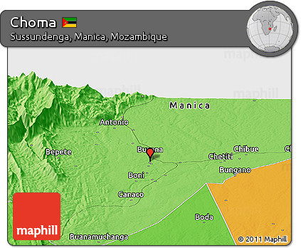 Political Panoramic Map of Choma