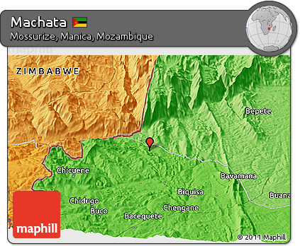 Political Panoramic Map of Machata