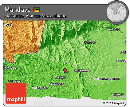 Political Panoramic Map of Mandava