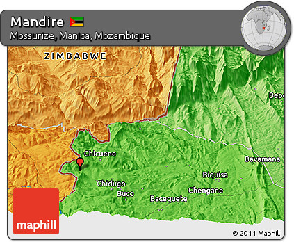 Political Panoramic Map of Mandire