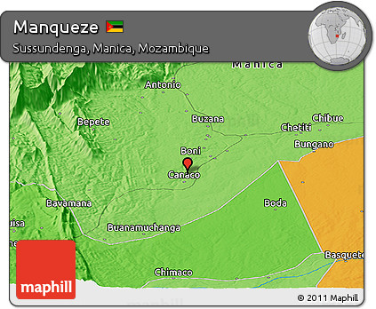 Political Panoramic Map of Manqueze