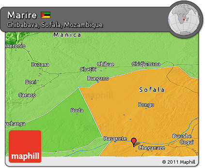 Political Panoramic Map of Marire