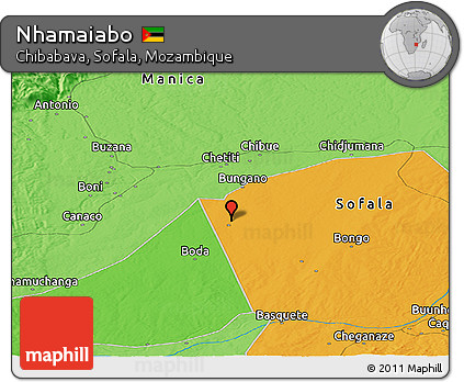 Political Panoramic Map of Nhamaiabo