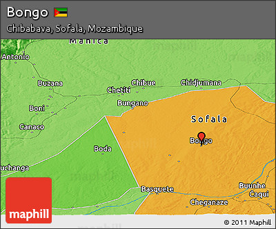Political Panoramic Map of Bongo