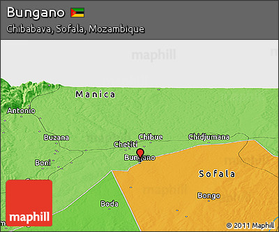 Political Panoramic Map of Bungano