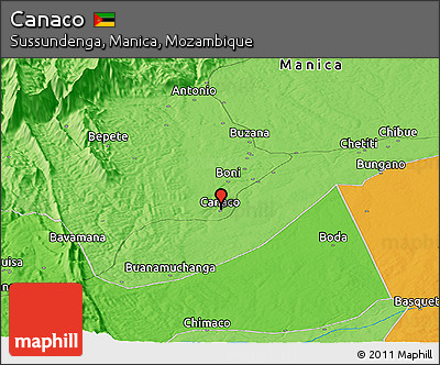 Political Panoramic Map of Canaco