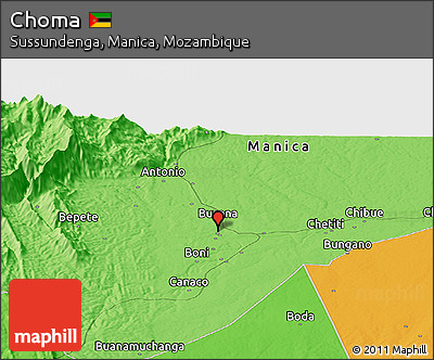 Political Panoramic Map of Choma