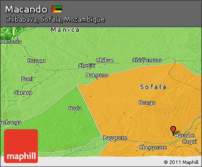 Political Panoramic Map of Macando