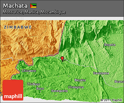 Political Panoramic Map of Machata
