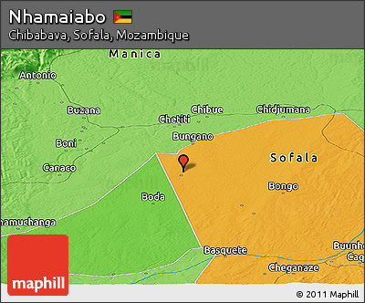 Political Panoramic Map of Nhamaiabo