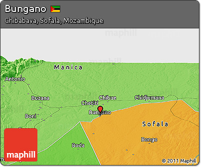 Political Panoramic Map of Bungano