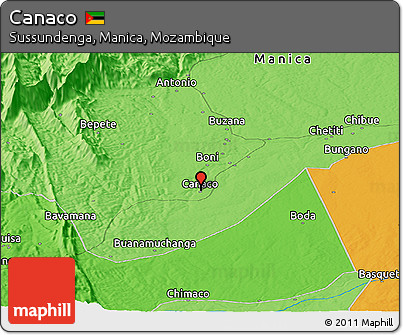 Political Panoramic Map of Canaco
