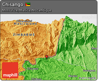 Political Panoramic Map of Chisango