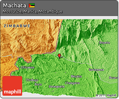 Political Panoramic Map of Machata